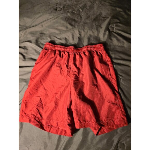 Croft & Barrow Mens Swimsuit Swim Trunks Red Lined Elastic Waist Size Medium 34 - Picture 2 of 3